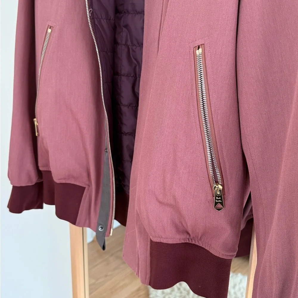 Reversible Burgundy Bomber Jacket - Picture 8 of 14